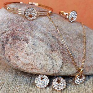 4 Piece Rose Gold Jewelry Set